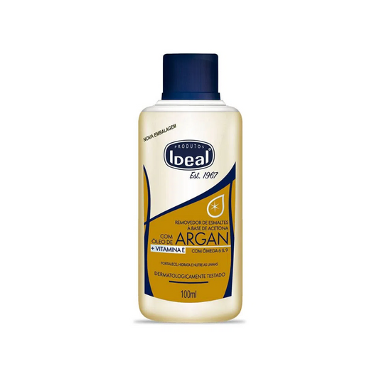 Removedor De Esmaltes Sem Acetona E Vitamina E Óleo De Argan Ideal 100ml