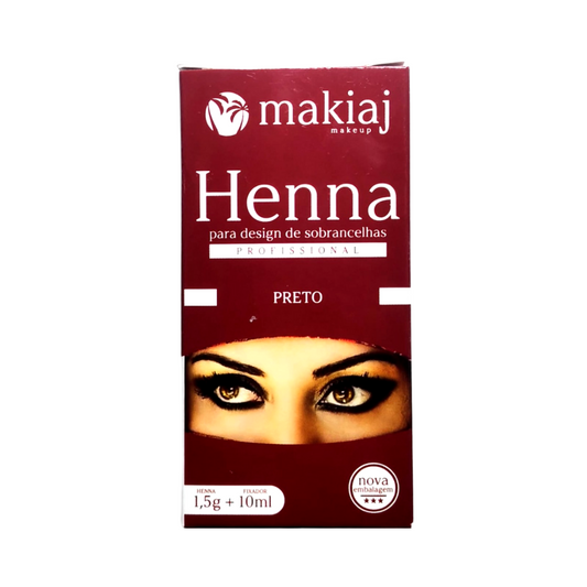 Kit Henna E Fixador Makiaj 1,5g Preto