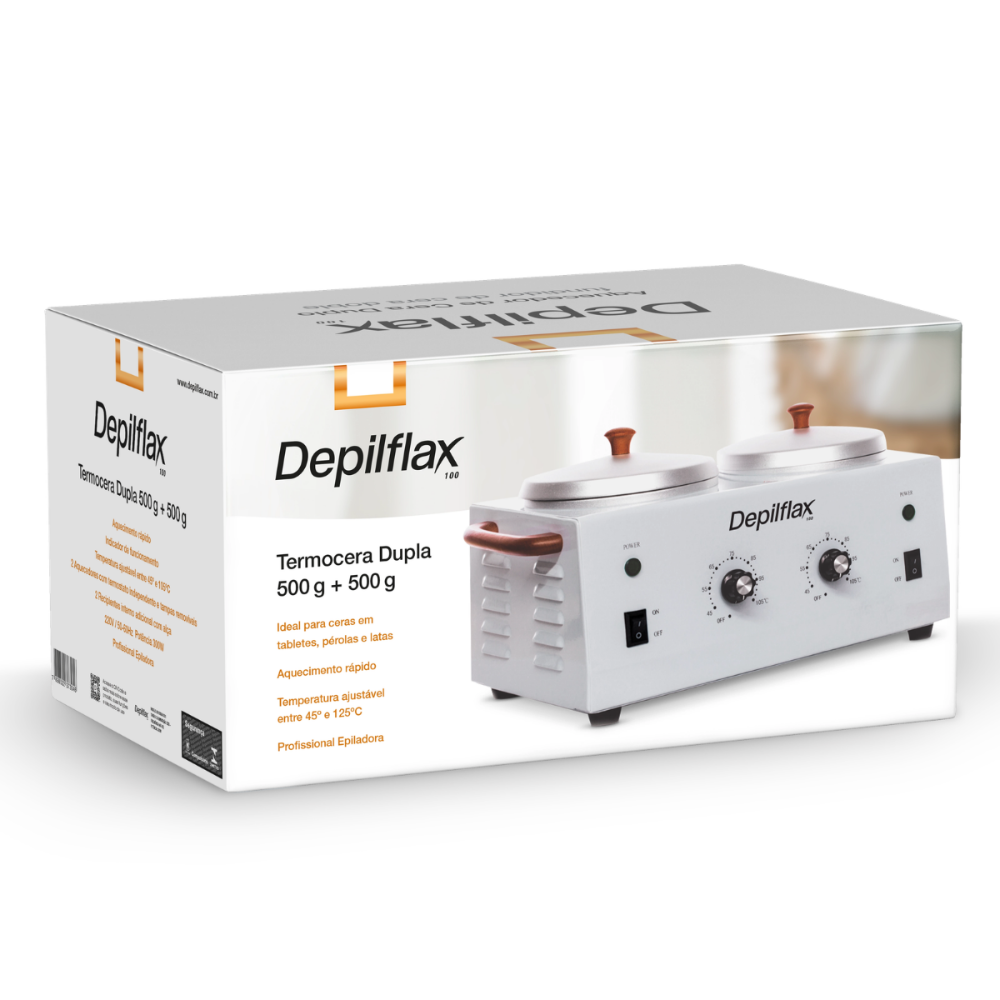 Termocera Dupla 500g + 500g Depilflax