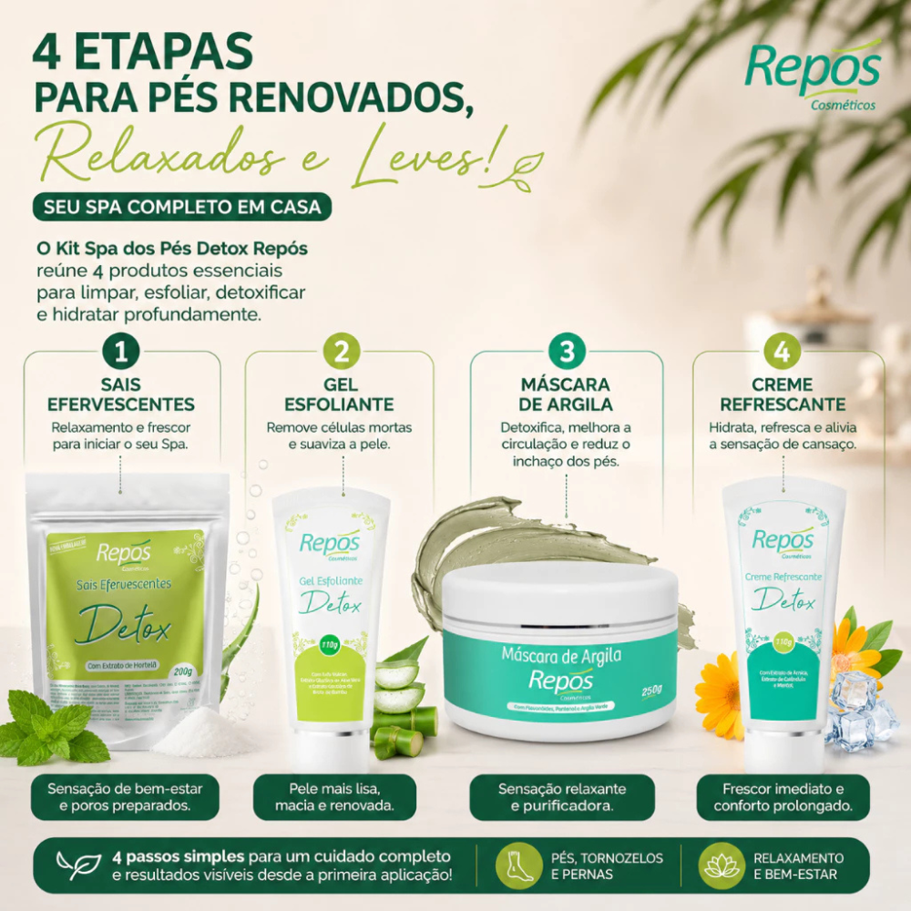 Kit Detox Para Pés Repos