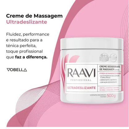 Creme de Massagem Ultradeslizante Raavi 500g