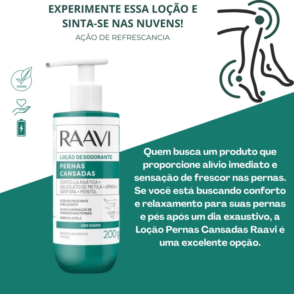 Loção Desodorante Pernas Cansadas 200g