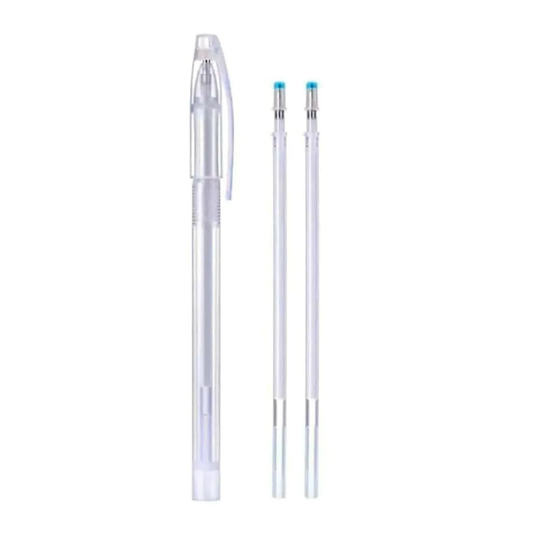 Caneta Em Gel Para Marcação De Sobrancelhas Com 2 Refis Branca