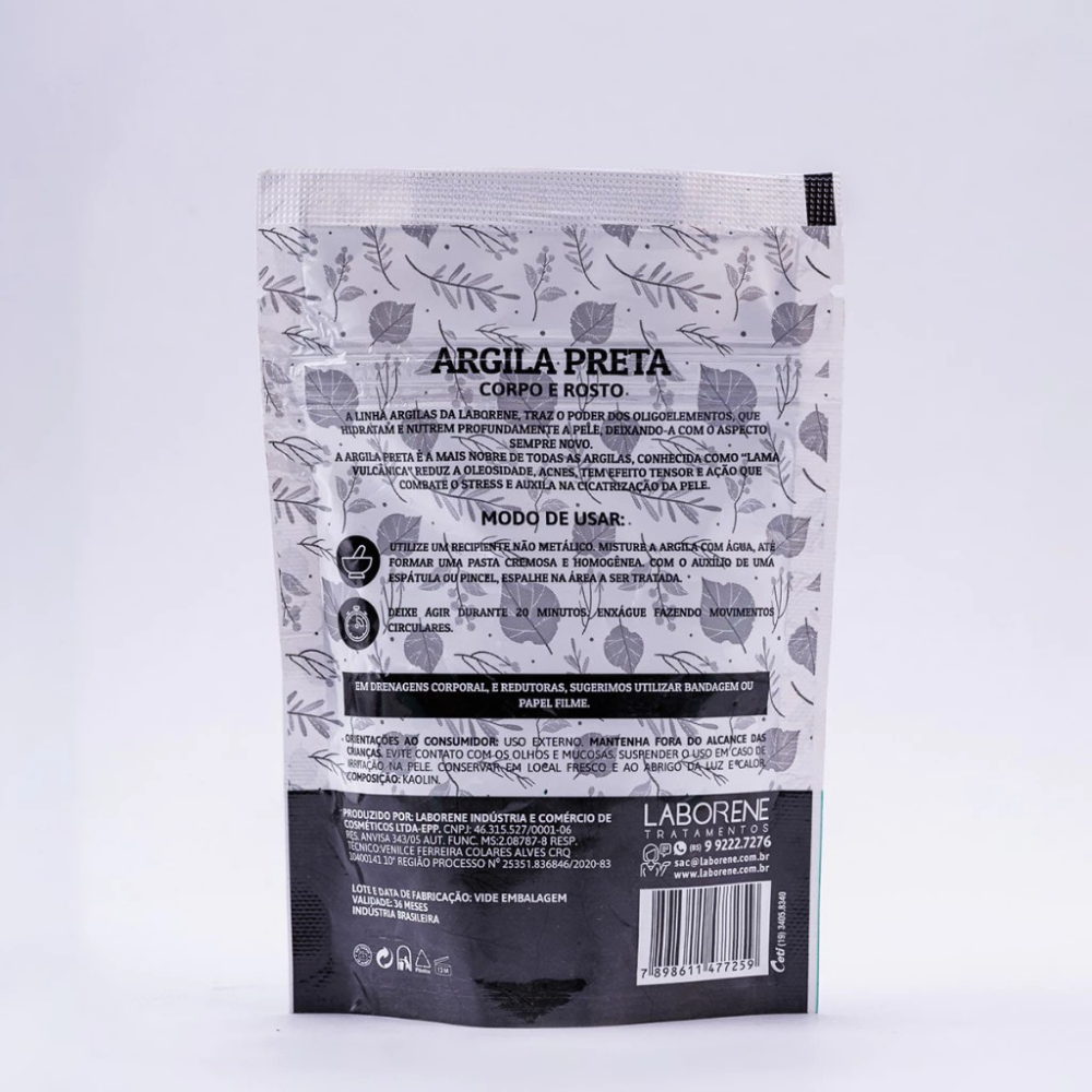 Argila Em Pó Preta Laborene 100g