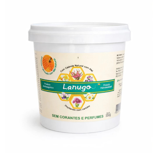 Cera Depilatória Egípcia Natural Mel Lanugo 550g
