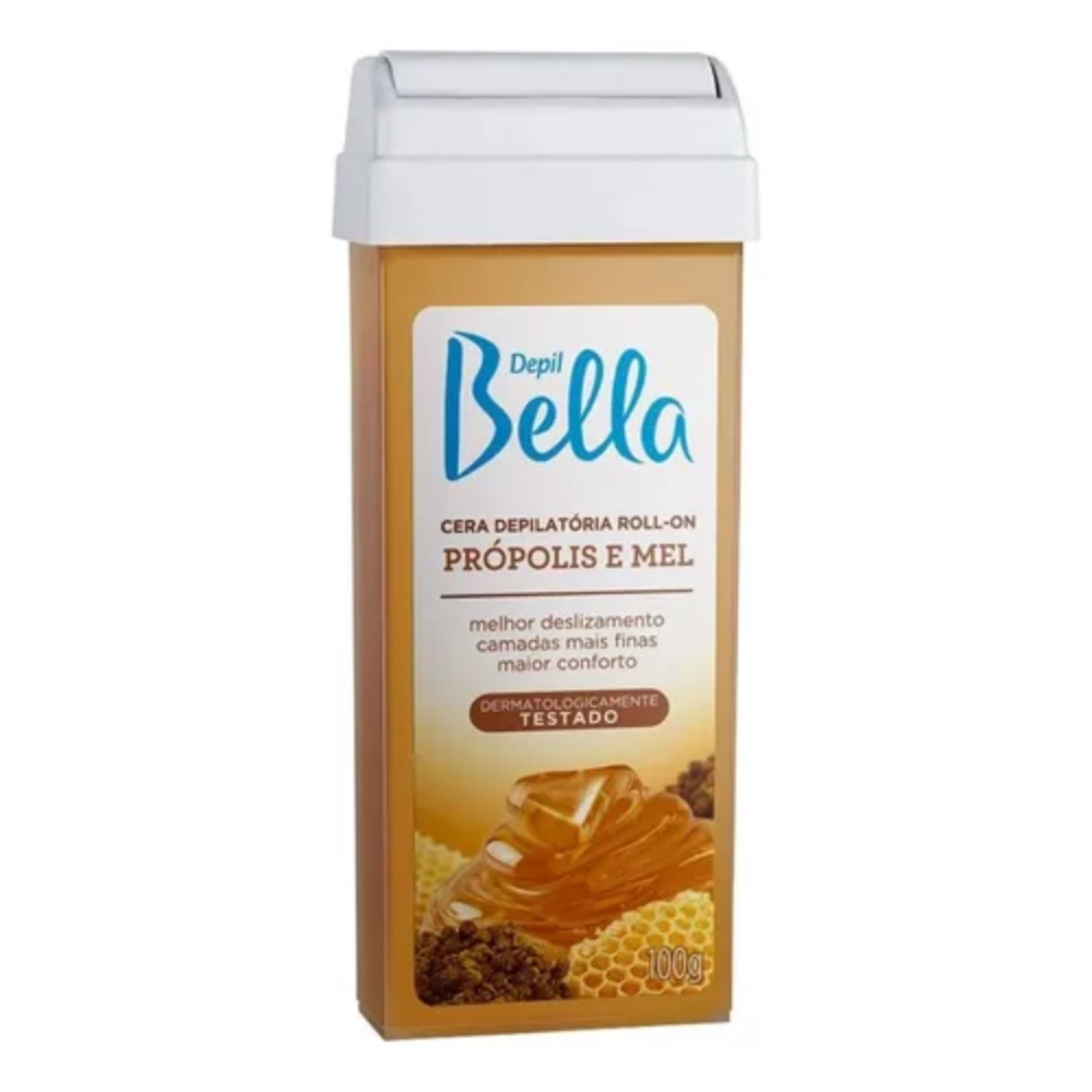 Kit 6 Refil Cera Depilatória Roll On Deo Própolis E Mel Depil Bella 100g