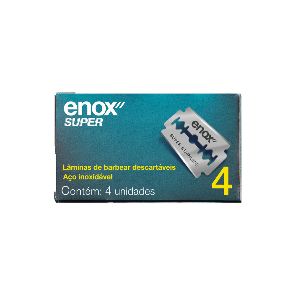 Lâmina De Barbear Duplo Fio Enox Super 10 Cartuchos