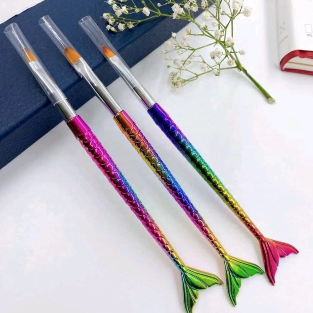 Kit De Pincéis Mandala Calda Sereia Para Unhas Em Gel