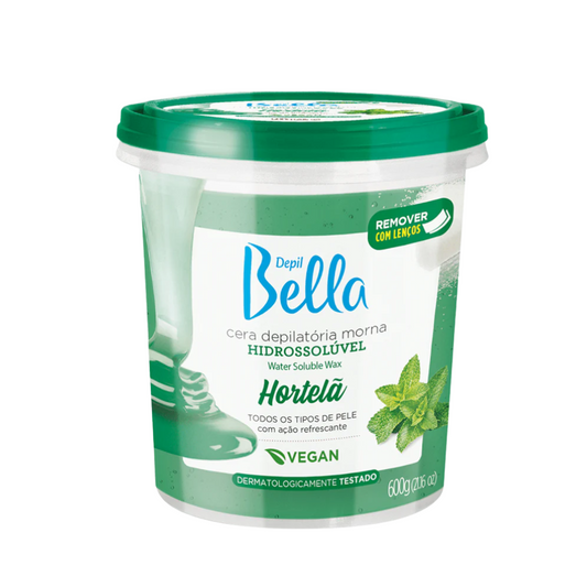 Cera Hidrossolúvel Hortelã Depil Bella 600g