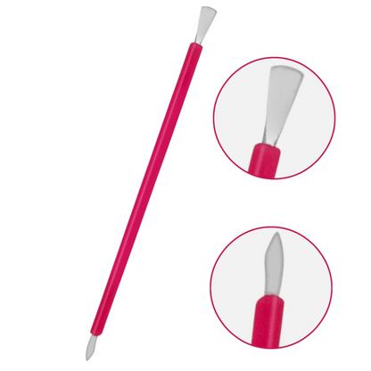 Espátula De Inox Com Silicone Rosa Isis Cutelaria