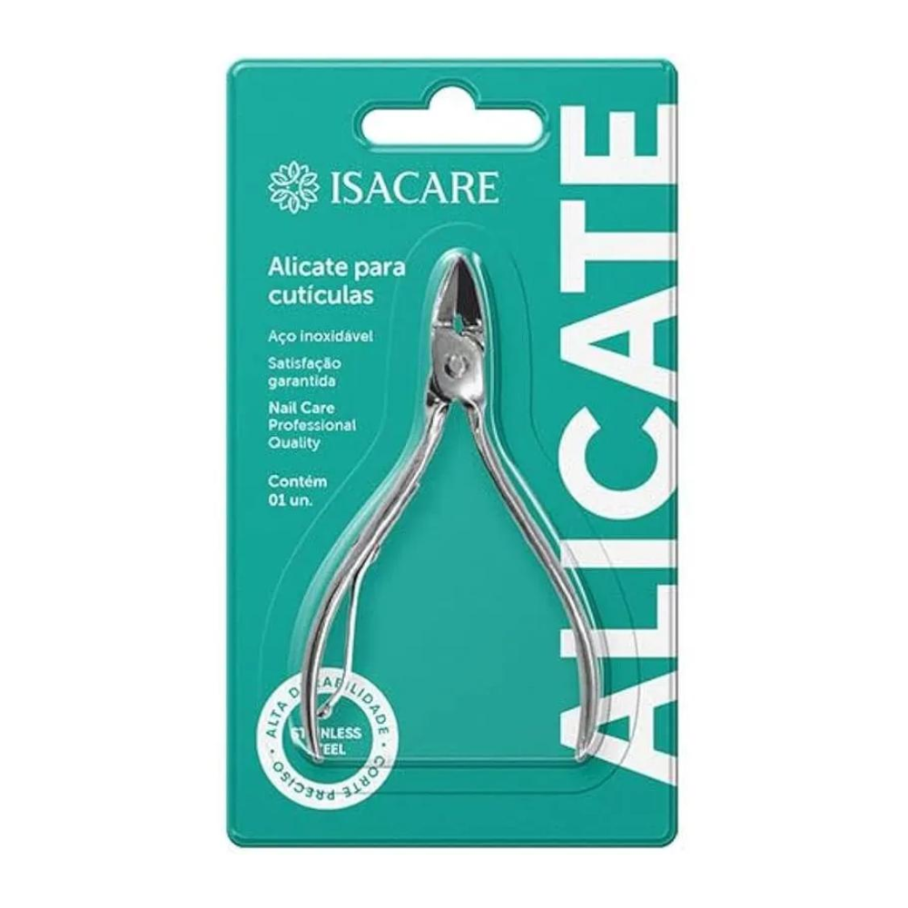 Kit Alicate Cutícula Aço Inoxidável Isacare Personal + Kit Manicure Descartável 4 Peças Santa Clara 1451