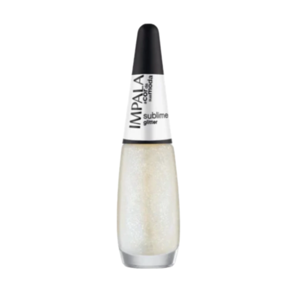 Esmalte Impala Glitter Sublime 7,5ml - Branco - Glitter