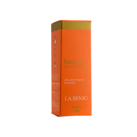 Kit La Benig Henna E Fixador Profissional 1,5g Marrom