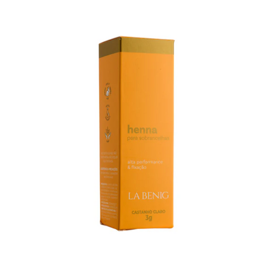 Kit La Benig Henna E Fixador Profissional 3g Castanho Claro
