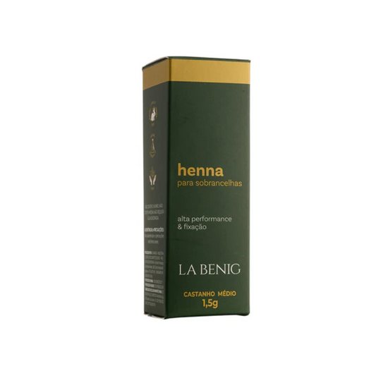 Kit La Benig Henna E Fixador Profissional 1,5g Castanho Médio