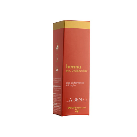 Kit La Benig Henna E Fixador Profissional 3g Castanho Escuro
