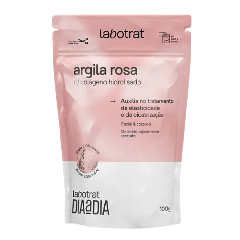 Argila Rosa Colágeno Pouch Labotrat 100g