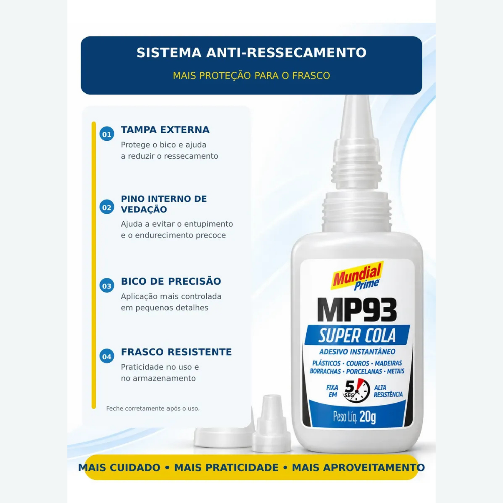 Cola Instantânea MP93 Mundial Prime 20g