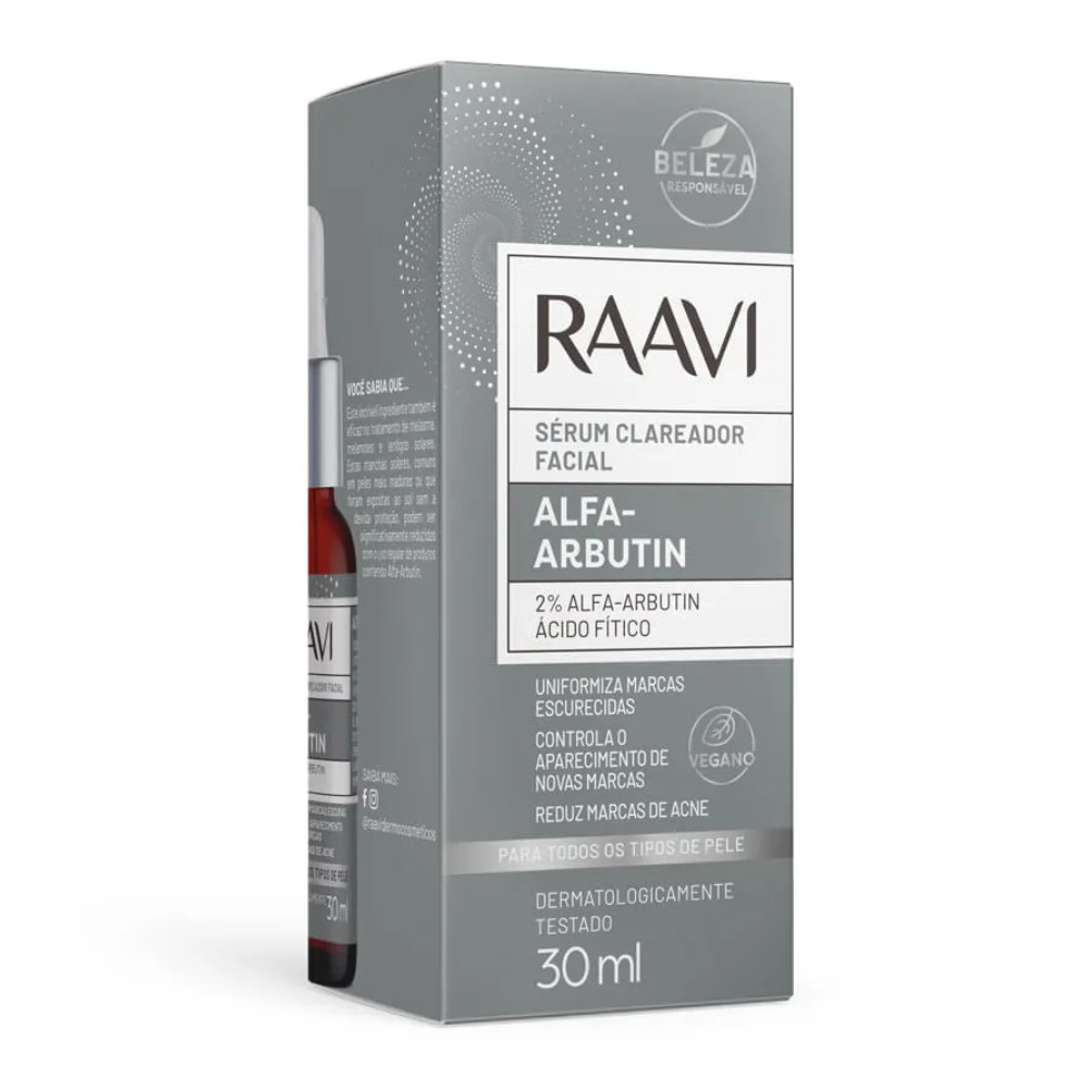 Sérum Facial Clareador Alfa-Arbutin Raavi 30ml