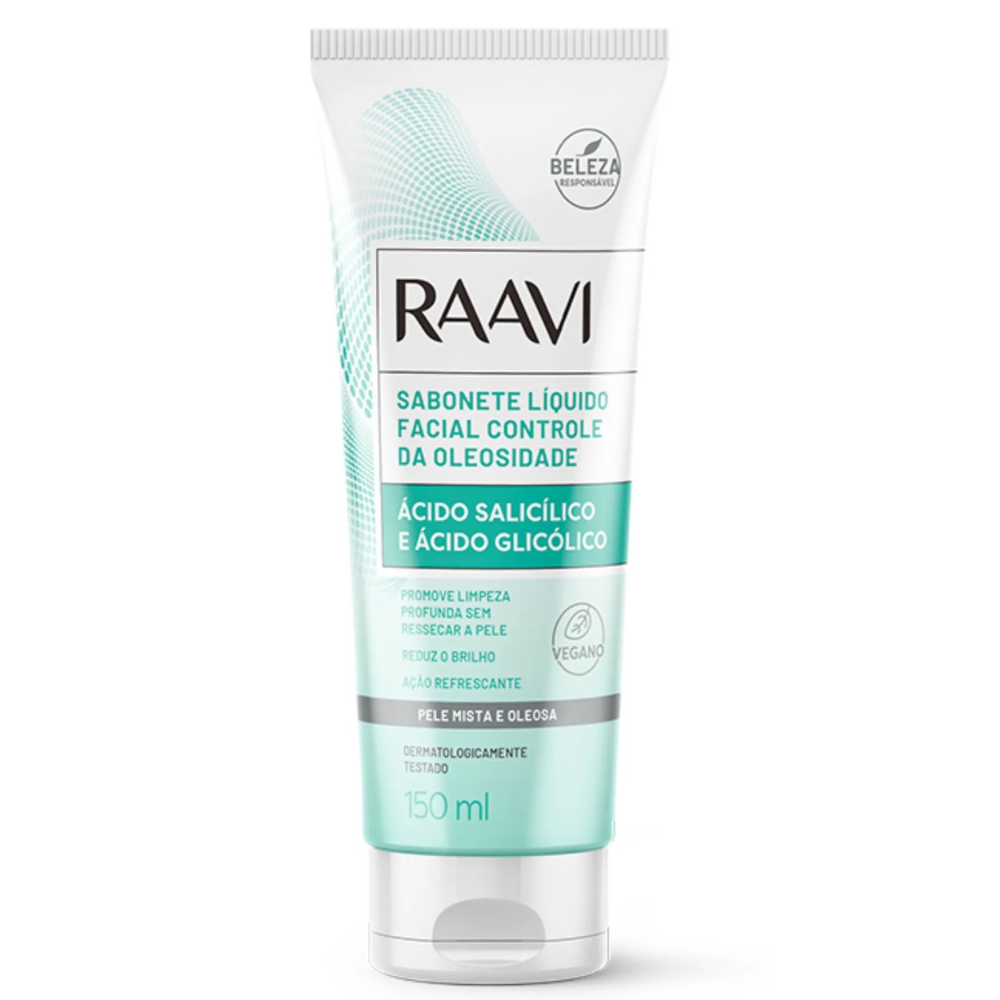Sabonete Líquido Facial Controle Da Oleosidade Raavi 150ml