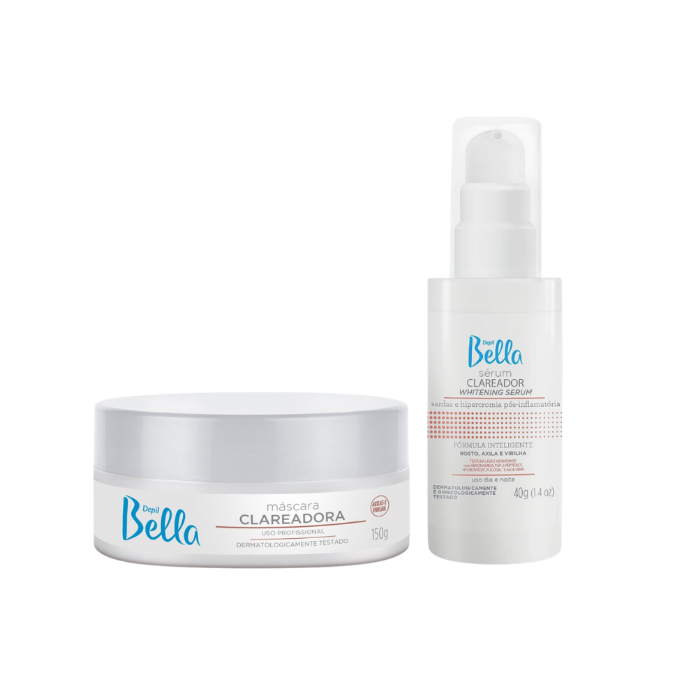 Kit Máscara E Sérum Clareadores Depil Bella