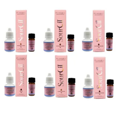 Kit Henna Sourcil Castanho Claro 3g E Fixador 10ml