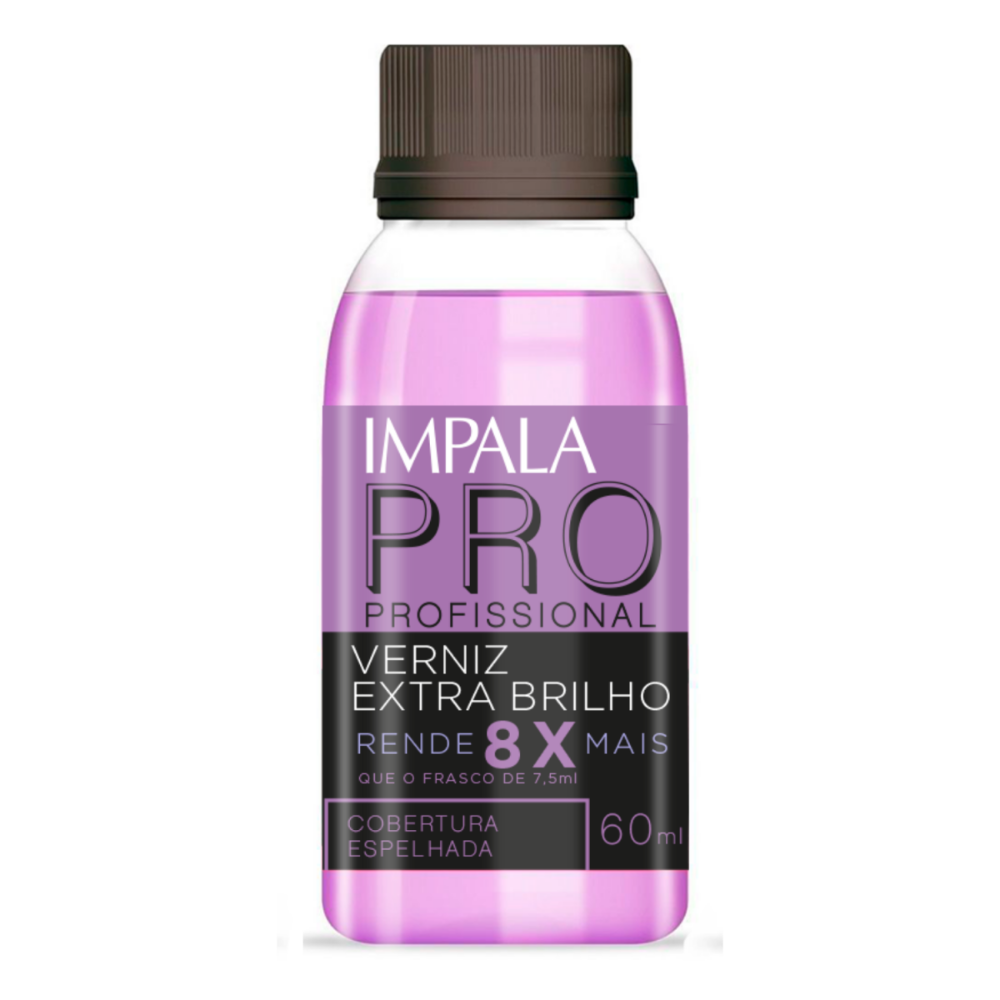Esmalte Impala Verniz Extra Brilho Cobertura Espelhada 60ml