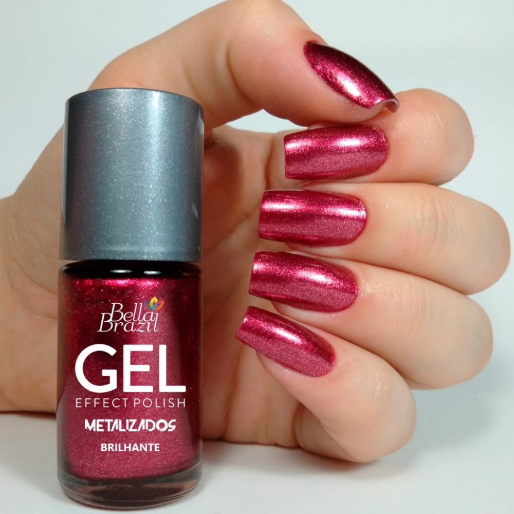 Esmalte Bella Brazil Efeito Gel Metalizado 219 Brilhante