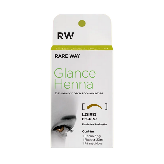 Kit Henna E Fixador Para Sobrancelhas Glance Loiro Escuro Rare Way 3,5g