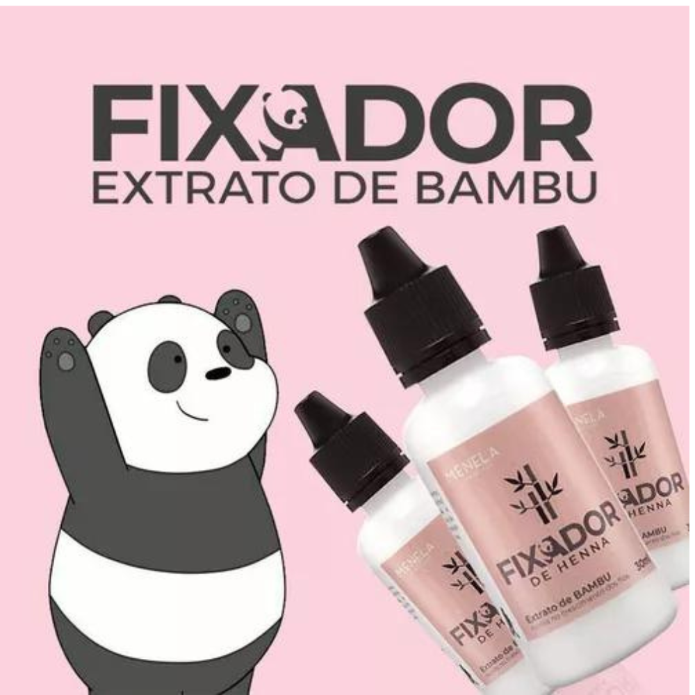 Fixador De Henna Para Sobrancelhas Menela 30g Extrato Bambu