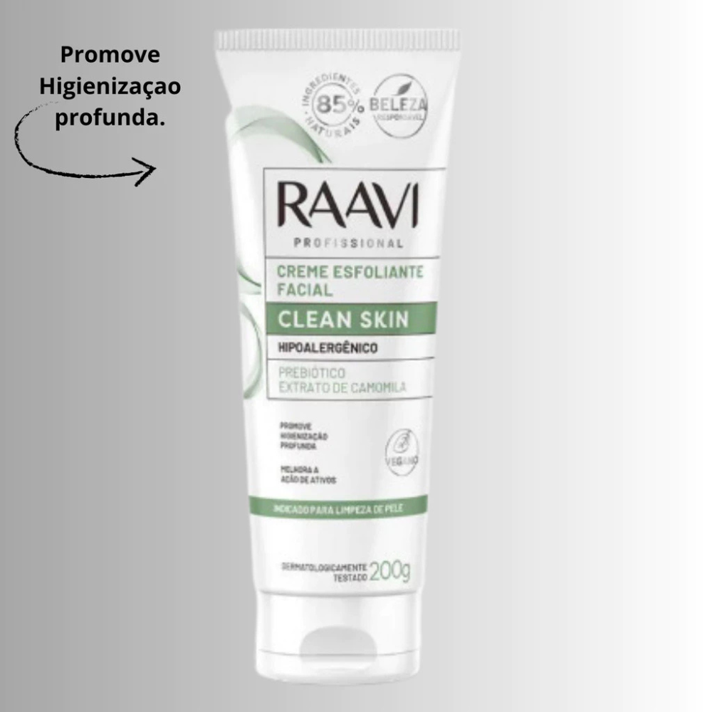Creme Esfoliante Facial Clean Skin Raavi 200g