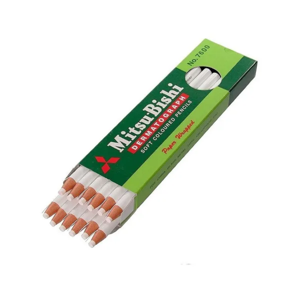 Lápis Dermatográfico Mitsubishi Branco 7600