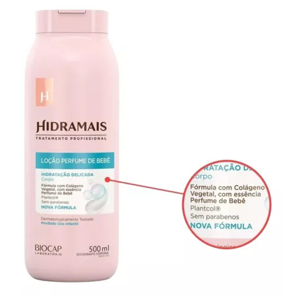 Loção Desodorante Corporal Perfume De Bebê Hidramais 500ml