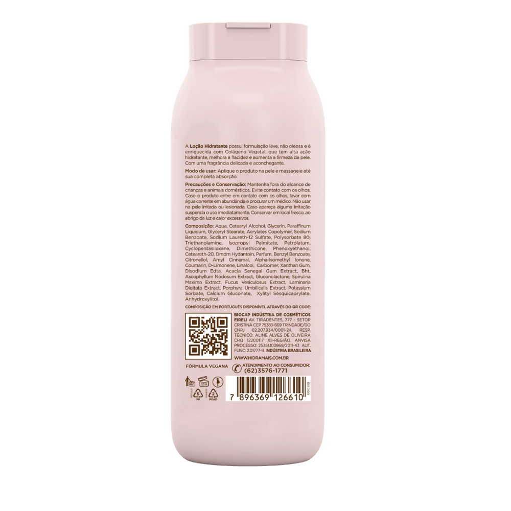 Loção Desodorante Corporal Perfume De Bebê Hidramais 500ml