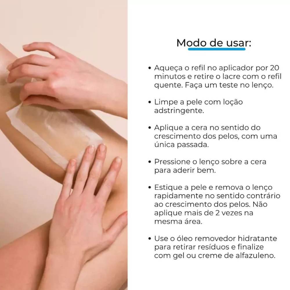 Refil Cera Depilatória Roll-on Depil Bella 100g