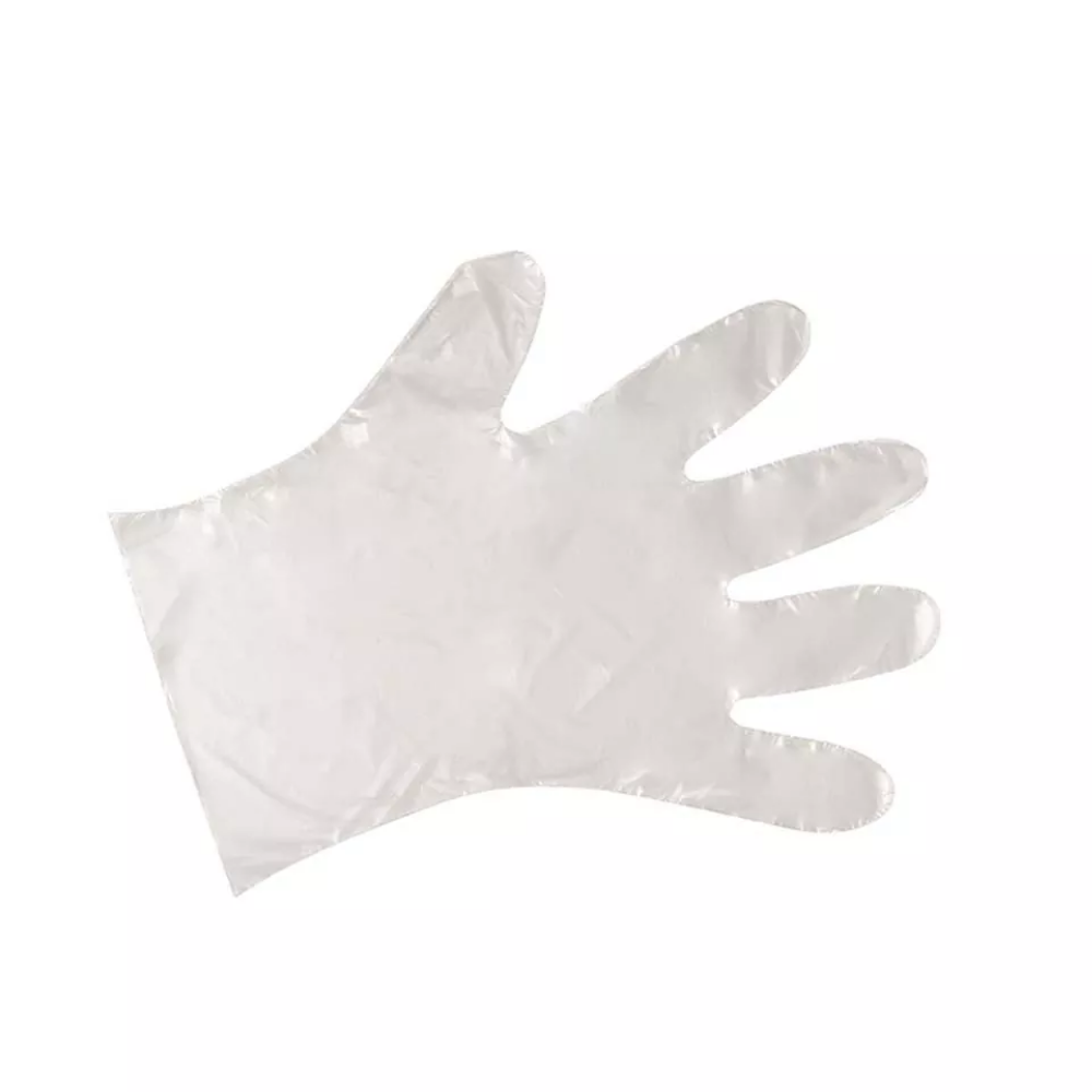 Pacote De Luvas Plásticas Transparentes Descartáveis Multiuso 100 Unidades Santa Clara - Plástico