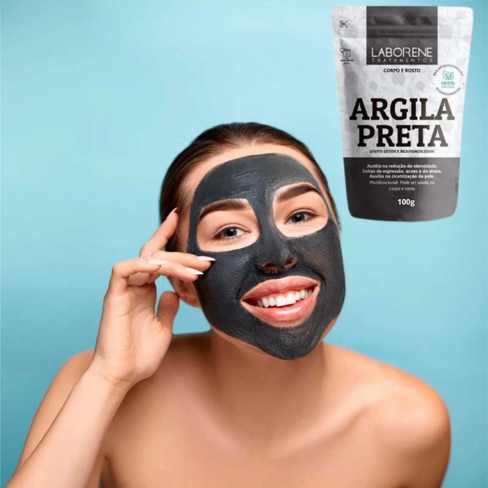 Argila Em Pó Preta Laborene 100g