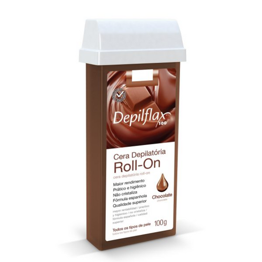 Refil Cera Depilatória Roll On Chocolate Depilflax 100g