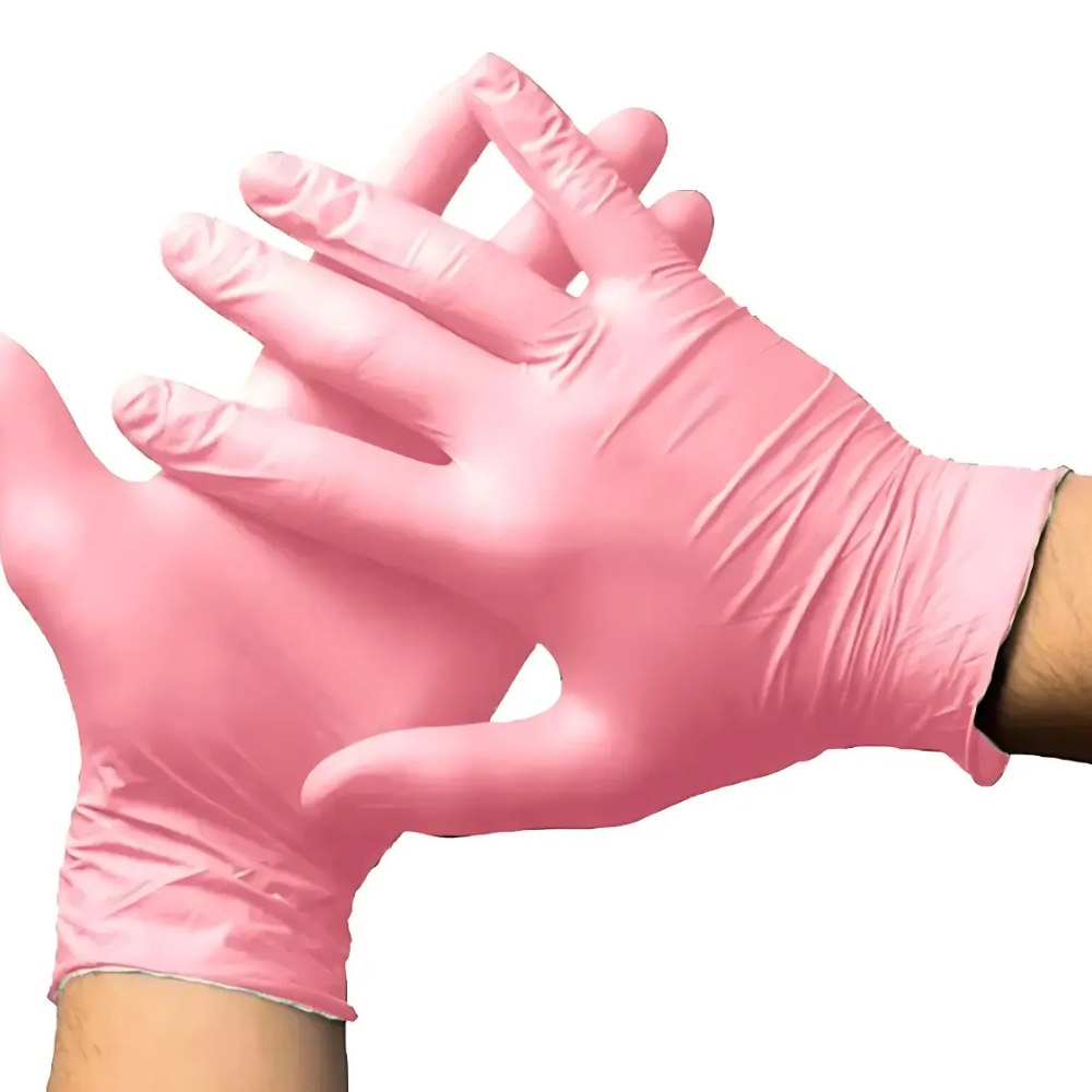Caixa De Luvas Nítricas Rosa 100 Unidades Sensi Volk