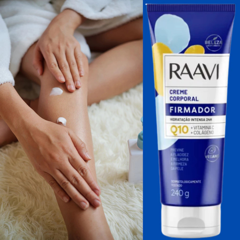Creme Corporal Firmador Q10 Raavi 240g