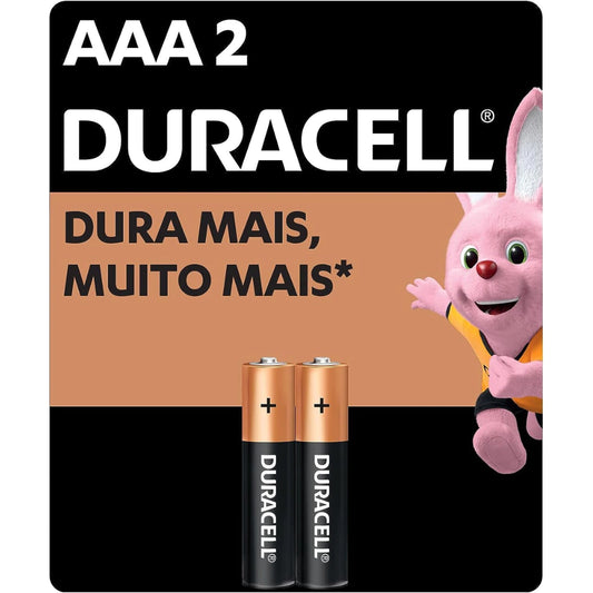 Pilha Duracell Alcalina AAA 2 Unidades Palito