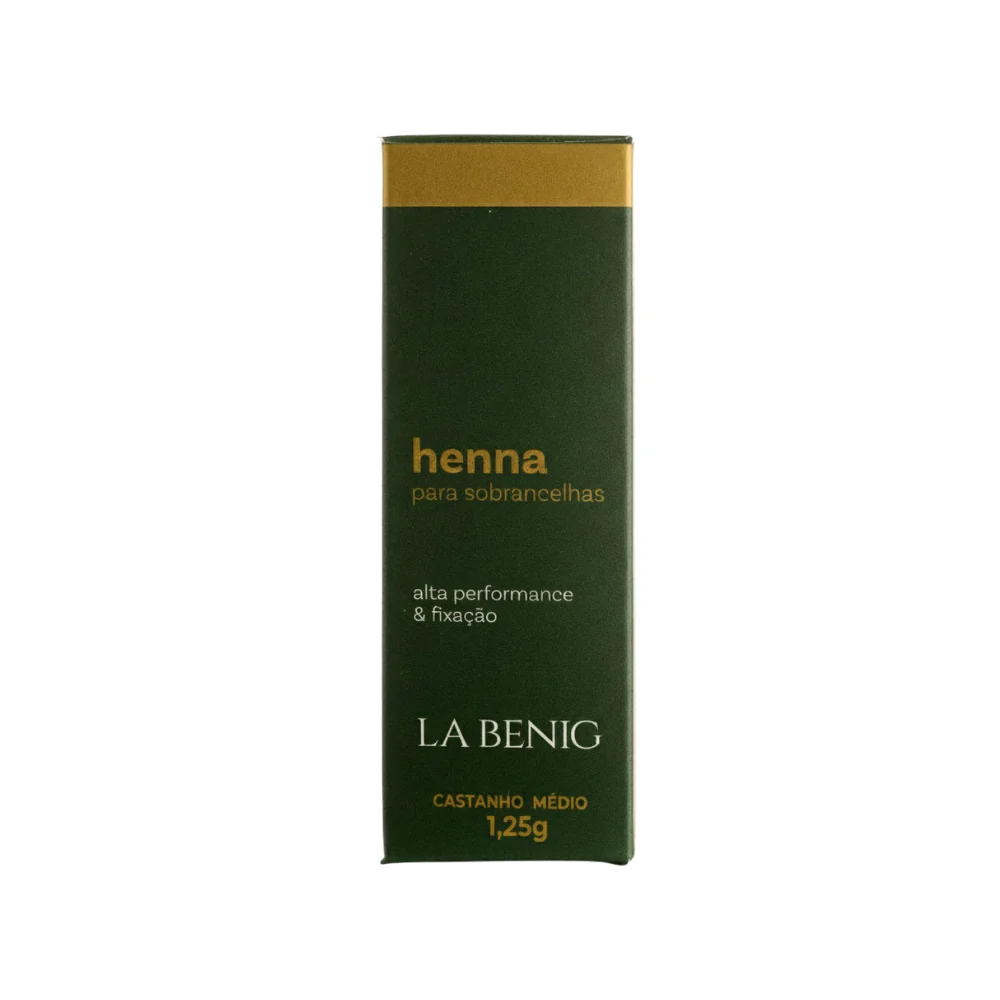 Kit La Benig Henna E Fixador Profissional Castanho Médio 1,25g