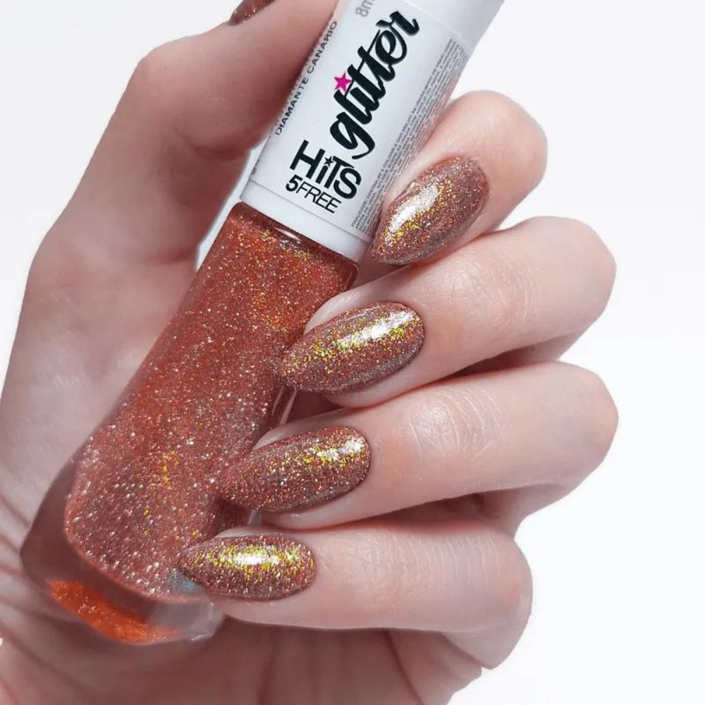 Esmalte Hits Glitter Diamante Canário 8ml