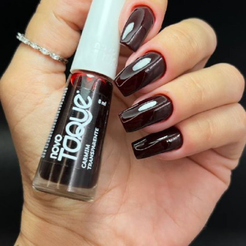 Esmalte Novo Toque Transparente Carmim 8ml