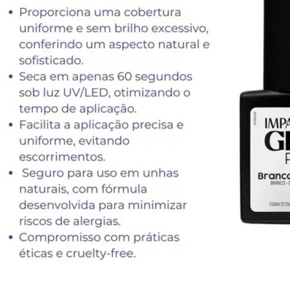 Esmalte Gel Impala Gel Plus Cremoso Branco Puro 8ml