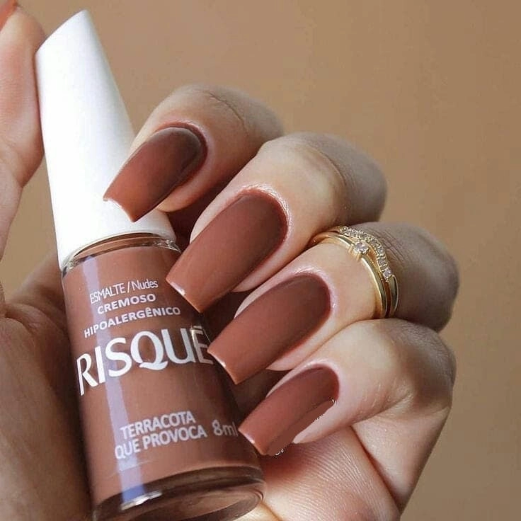 Esmalte Risqué Cremoso Terracota Que Provoca 8ml