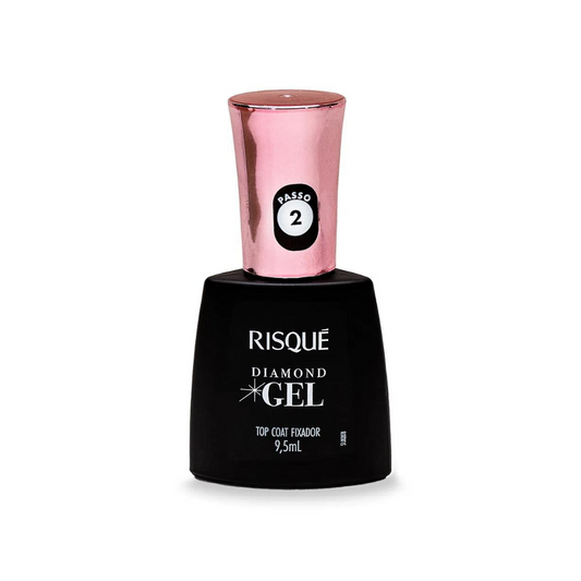 Esmalte Risqué Top Coat Fixador Diamond Efeito Gel 9,5ml