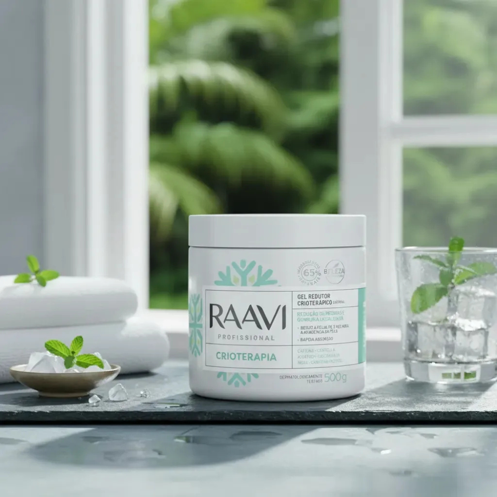 Gel Redutor Crioterápico Corporal Raavi 500g