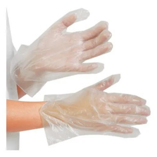 Pacote De Luvas Transparente Plástica Ntflex 100 Unidades