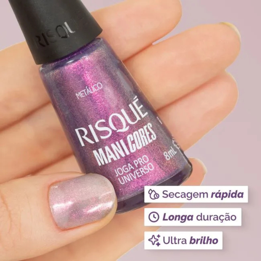 Esmalte Risqué Manicores Metálico Joga Pro Universo 8ml